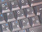 Closeup of Hungarian keyboard