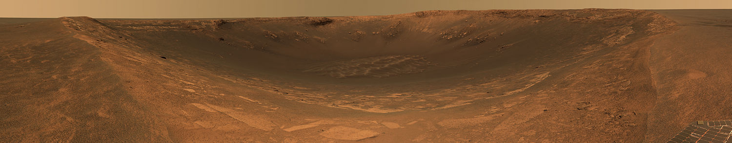 Endurance Crater panorama (approximate true color)