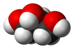 Space-filling model of glycerol