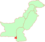 Location within Pakistan.