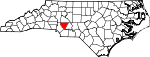 State map highlighting Cabarrus County