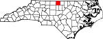 State map highlighting Caswell County