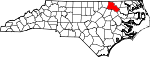 State map highlighting Halifax County