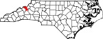 State map highlighting Mitchell County