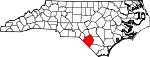 State map highlighting Robeson County