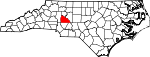 State map highlighting Rowan County