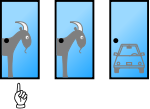 Player has picked Door 1 and the car is behind Door 3