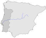 Path of the Tagus through the Iberian Peninsula