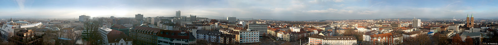 Kassel 360° Panorama view from the Tower of the Lutherkirche.