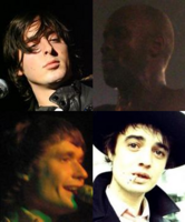 The Libertines, clockwise from top left: Carl Barât, Gary Powell, Pete Doherty, John Hassall