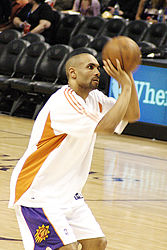 Grant Hill in a shootaround.