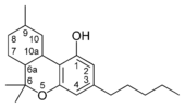 Chemical structure of a CBN-type cannabinoid.