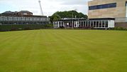 The clubhouse and bowling green