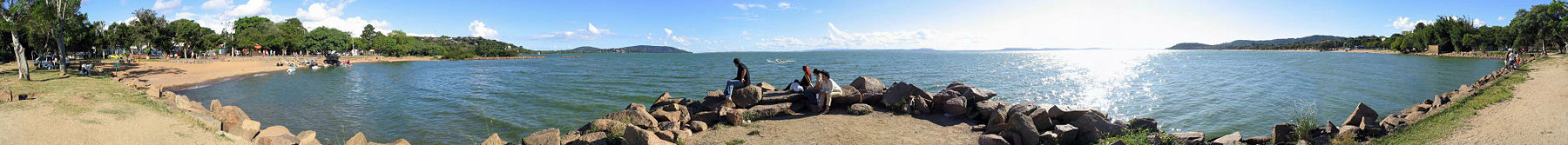 Panoramic picture of Ipanema Beach in Porto Alegre.