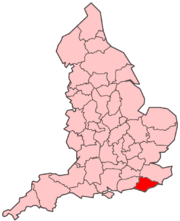 East Sussex shown within England