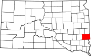 Map of South Dakota highlighting Minnehaha County.svg