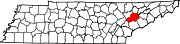 Map of Tennessee highlighting Knox County.svg