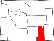 State map highlighting Albany County