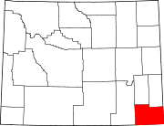 State map highlighting Laramie County