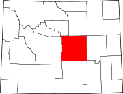 State map highlighting Natrona County