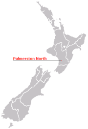 Location of Palmerston North