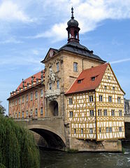 Altes Rathaus (city hall) in Bamberg.