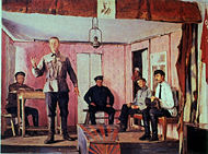 "Meeting of a Village Party Cell" by Efim Cheptsov