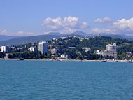 View on Sotsji from black sea.jpg