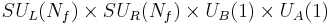 SU_L(N_f)\times SU_R(N_f)\times U_B(1)\times U_A(1)