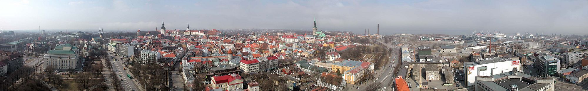 Panorama over Old Town from the Viru hotel