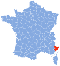 Location of Alpes-Maritimes in France