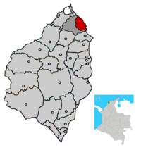 Map of the Atlántico Department.