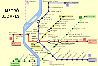 Map of the Budapest Metro