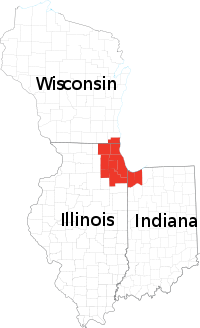 Map of the Chicagoland