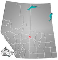 Location of Lloydminster in Alberta and Saskatchewan