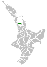 Manukau City's location within New Zealand