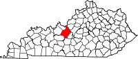 Location of Hardin County, Kentucky