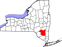 Map of New York highlighting Ulster County.svg