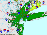 Map of the New York Metropolitan Area