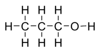 Propanol flat structure.png