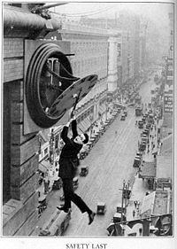 Harold Lloyd in Safety Last! (1923).