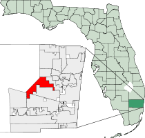 Map of Florida highlighting Sunrise.svg