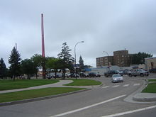 Border marker in Lloydminster