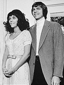 Karen and Richard Carpenter, at the White House on August 1, 1972