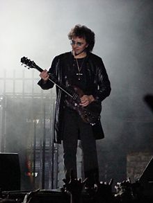 Tony Iommi on stage with Heaven and Hell