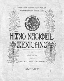 Himno Nacional Mexicano music sheet cover.jpg