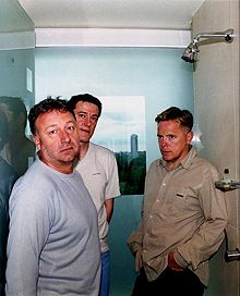 (left to right) Peter Hook, Stephen Morris, Bernard Sumner