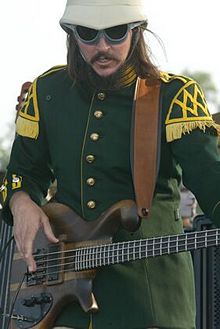 Les Claypool at Bonnaroo with his main Carl Thompson bass guitar.