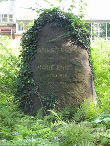 Engler's grave marker at the Berlin Botanical Garden