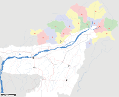 Map indicating the location of Arunachal Pradesh